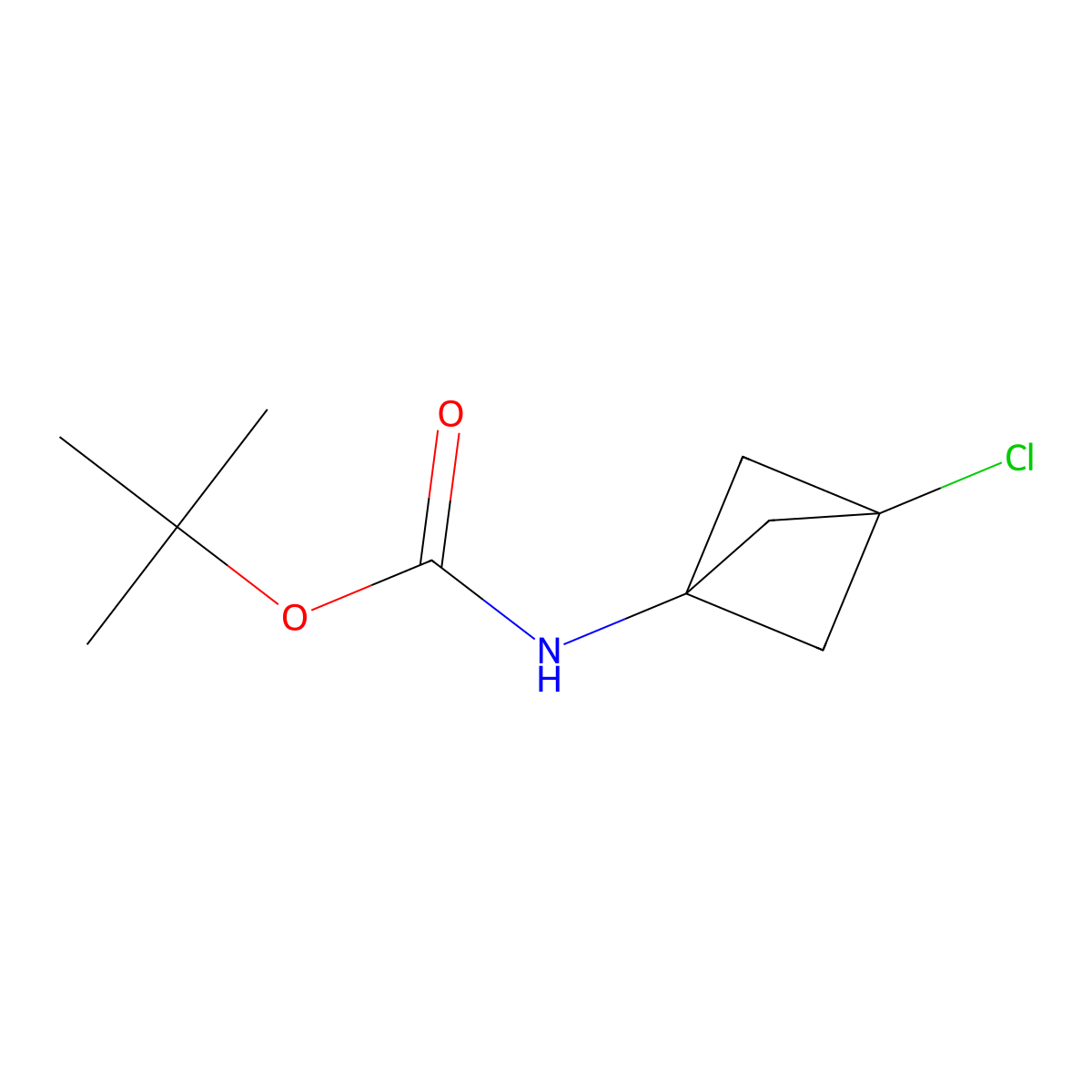 (3-Chloro-bicyclo[1.1.1]pent-1-yl)-carbamic acid tert-Butyl ester molecular structure, CAS 1886967-75-4