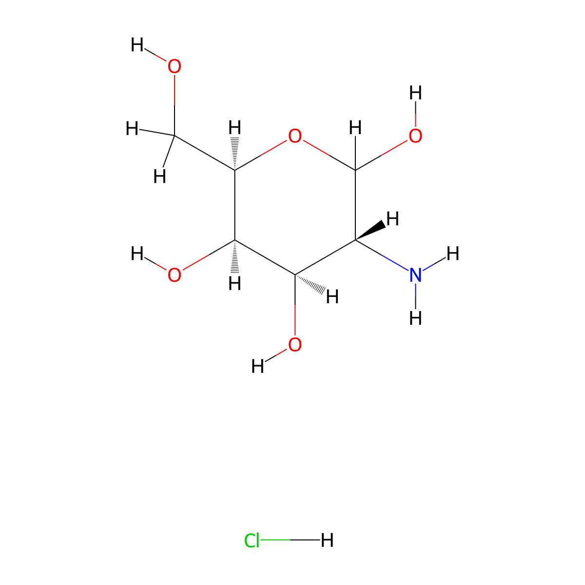 D-(+)-Galactosamine hydrochloride molecular structure, CAS 1886979-58-3