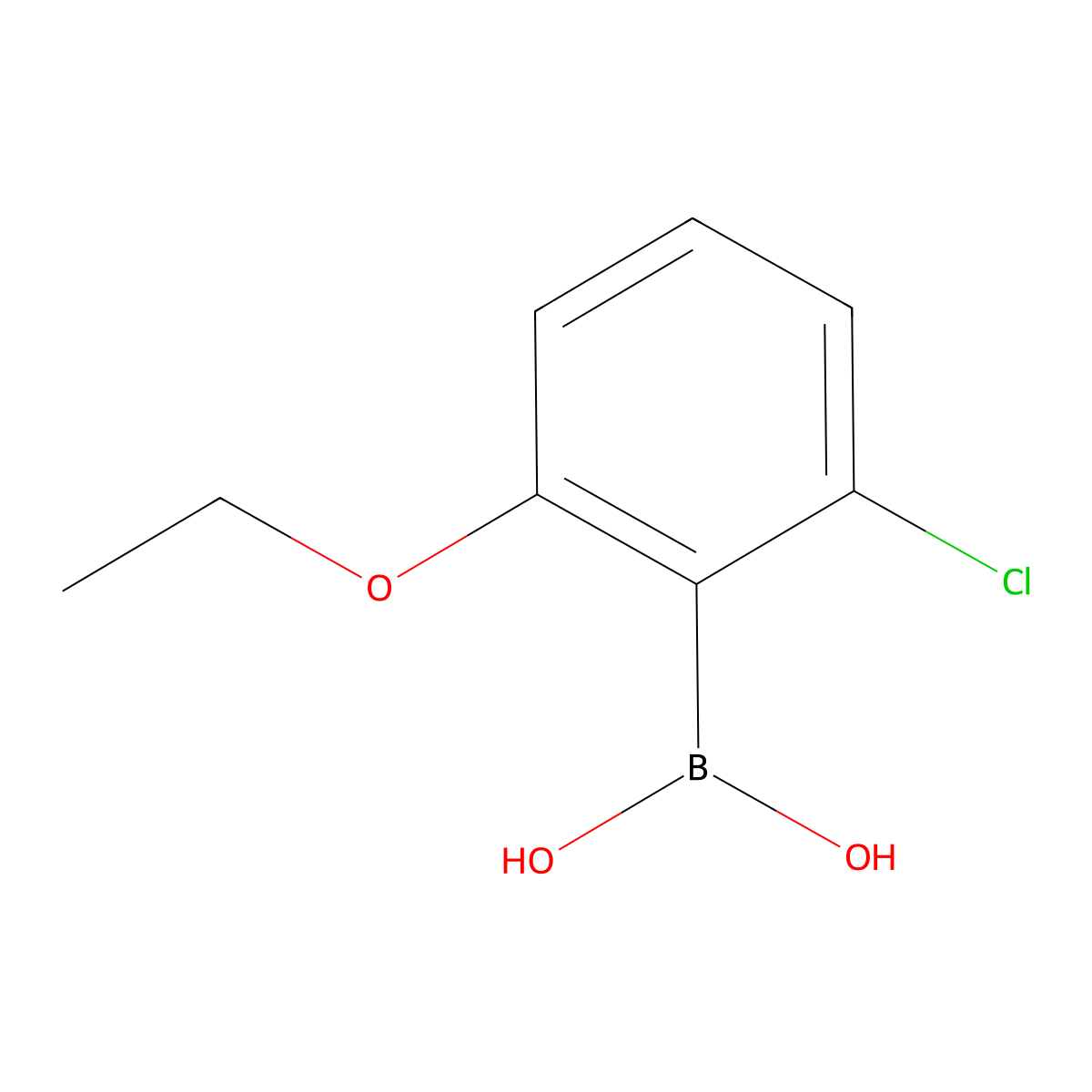 (2-Chloro-6-ethoxyphenyl)boronic acid molecular structure, CAS 1886985-66-5