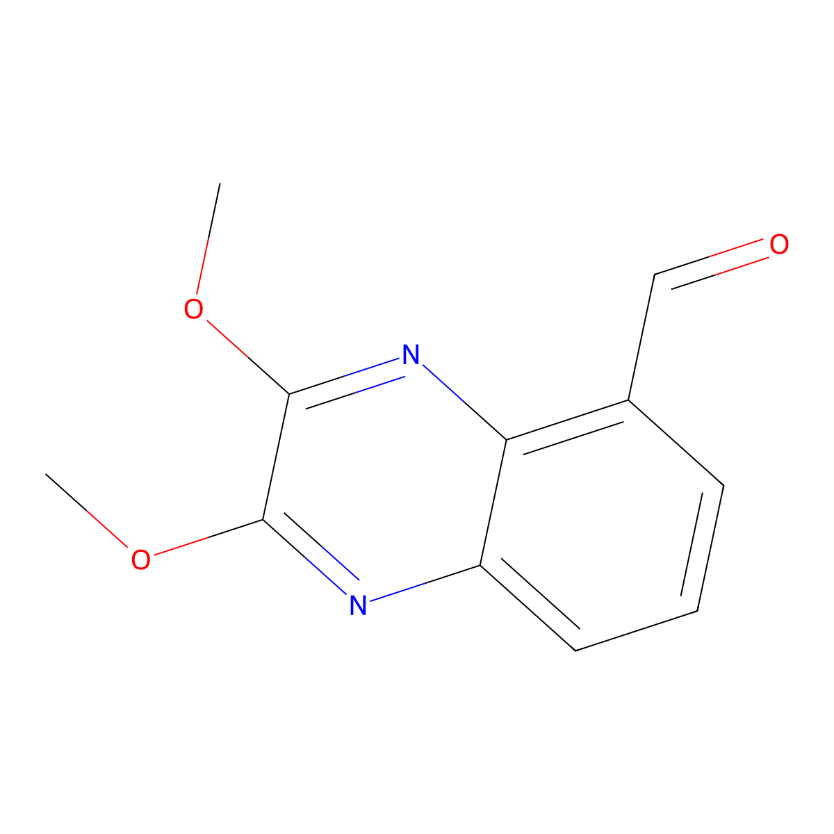 2,3-Dimethoxyquinoxaline-5-carbaldehyde molecular structure, CAS 188699-41-4