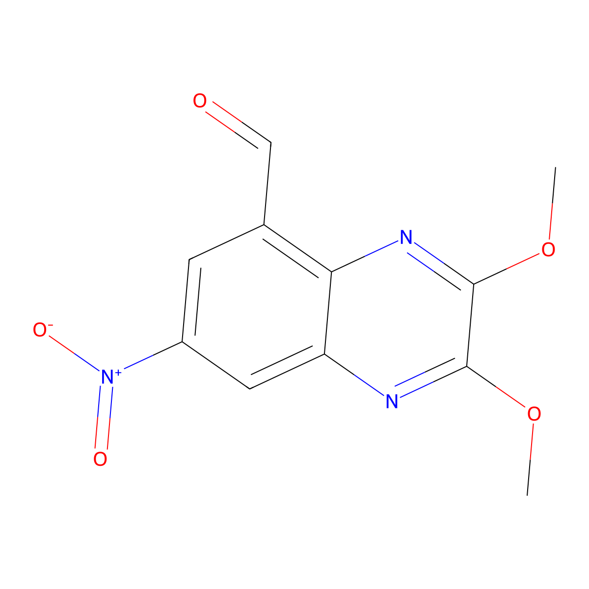 2,3-Dimethoxy-7-nitroquinoxaline-5-carbaldehyde molecular structure, CAS 188699-42-5