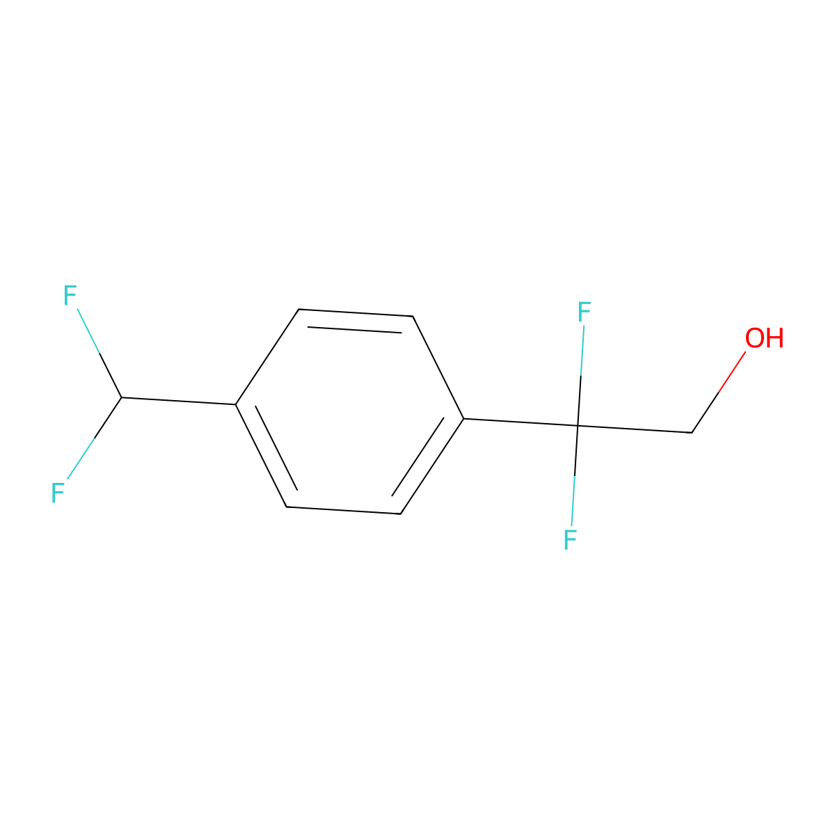 2-(4-(Difluoromethyl)phenyl)-2,2-difluoroethanol molecular structure, CAS 1886990-13-1
