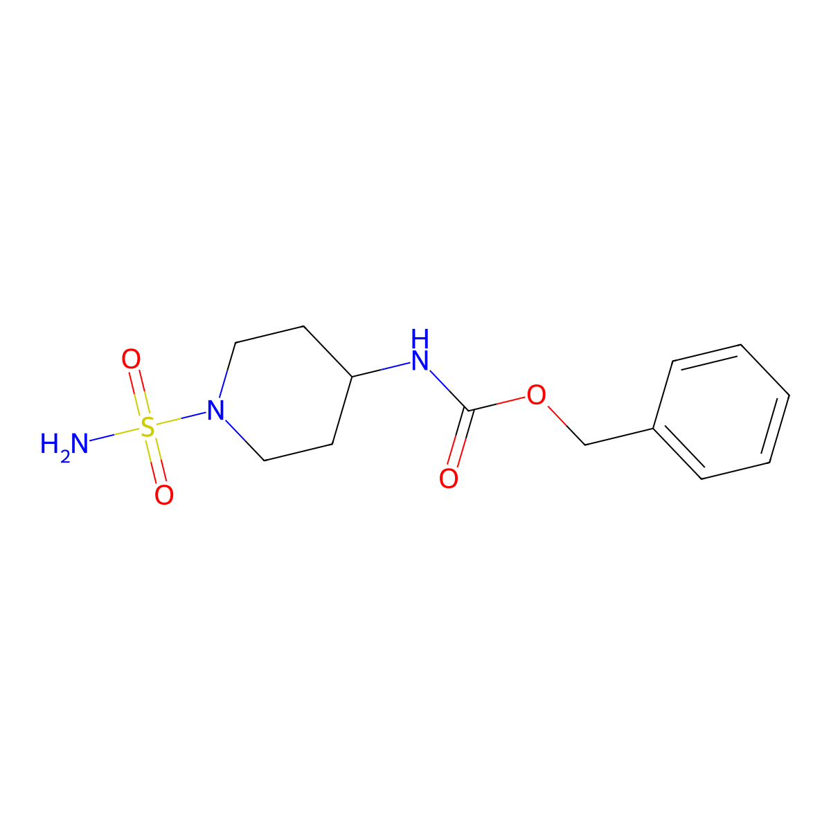 benzyl N-(1-sulfamoylpiperidin-4-yl)carbamate molecular structure, CAS 1886995-81-8