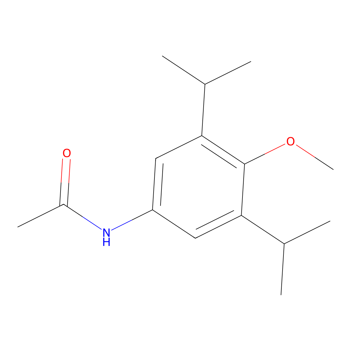 N-(3,5-diisopropyl-4-methoxyphenyl)acetamide molecular structure, CAS 1887-83-8