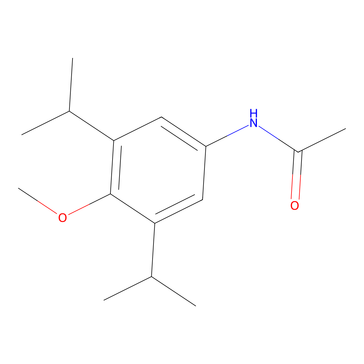 N-(3,5-diisopropyl-4-methoxyphenyl)acetamide molecular structure, CAS 1887-83-8