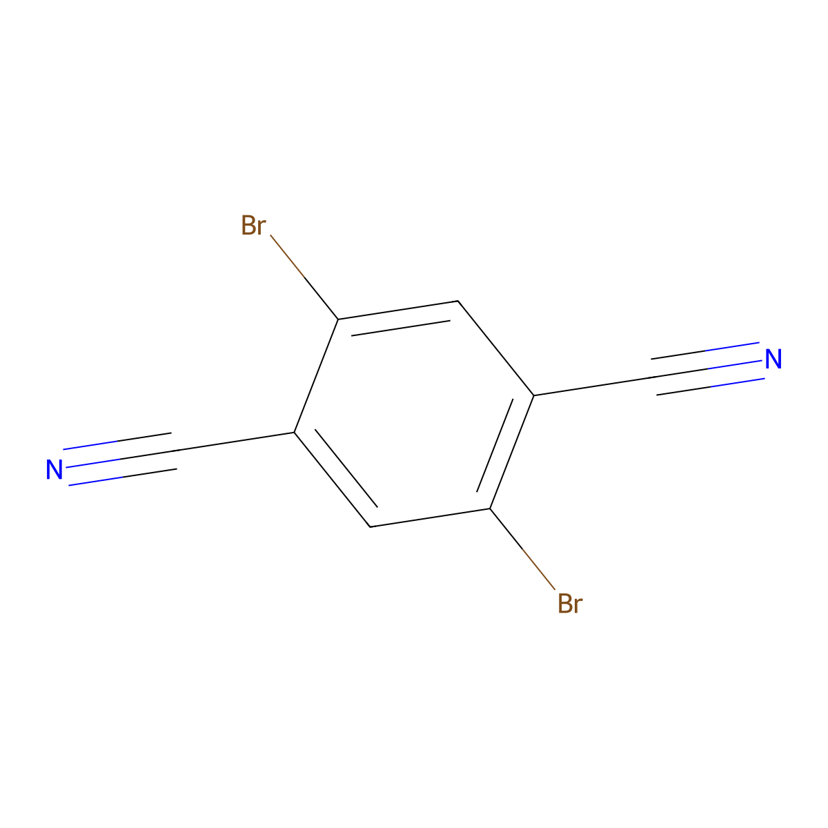 2,5-Dibromoterephthalonitrile molecular structure, CAS 18870-11-6