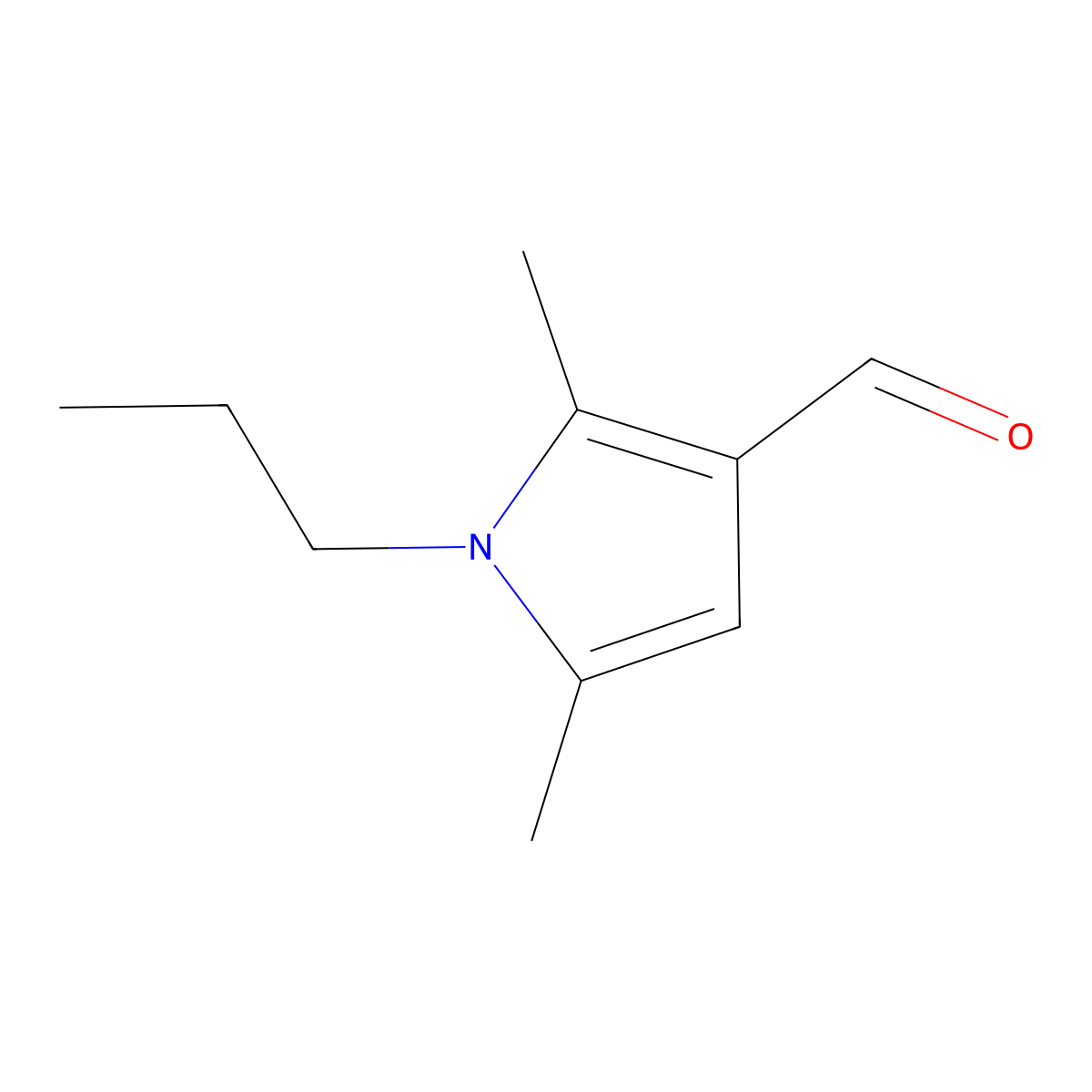 2,5-Dimethyl-1-propyl-1H-pyrrole-3-carbaldehyde molecular structure, CAS 18870-75-2