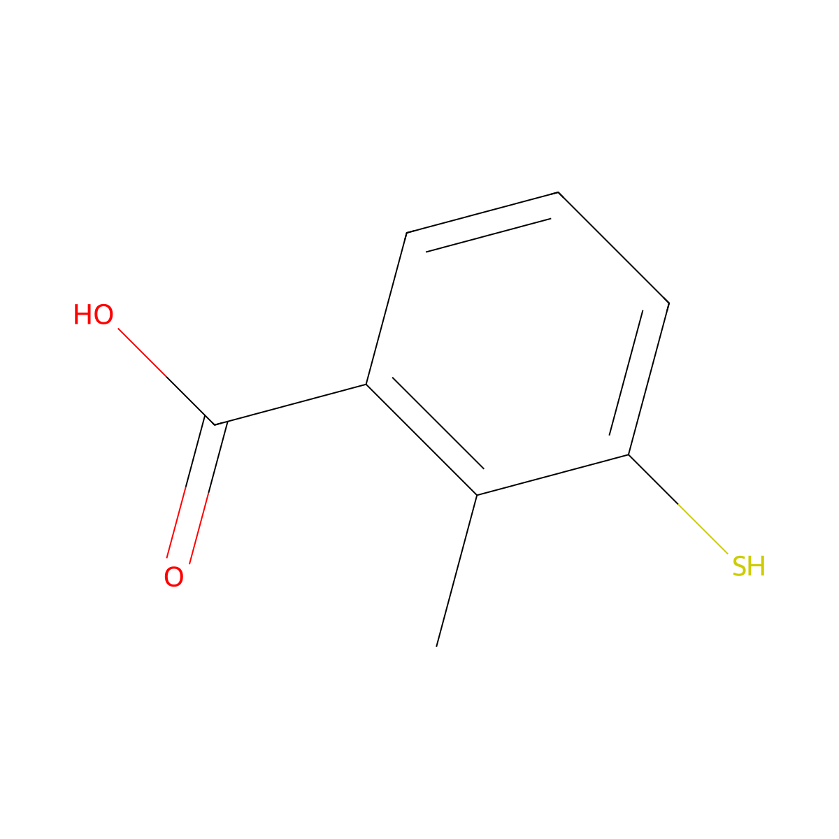 3-Mercapto-2-methylbenzoic acid molecular structure, CAS 188700-62-1