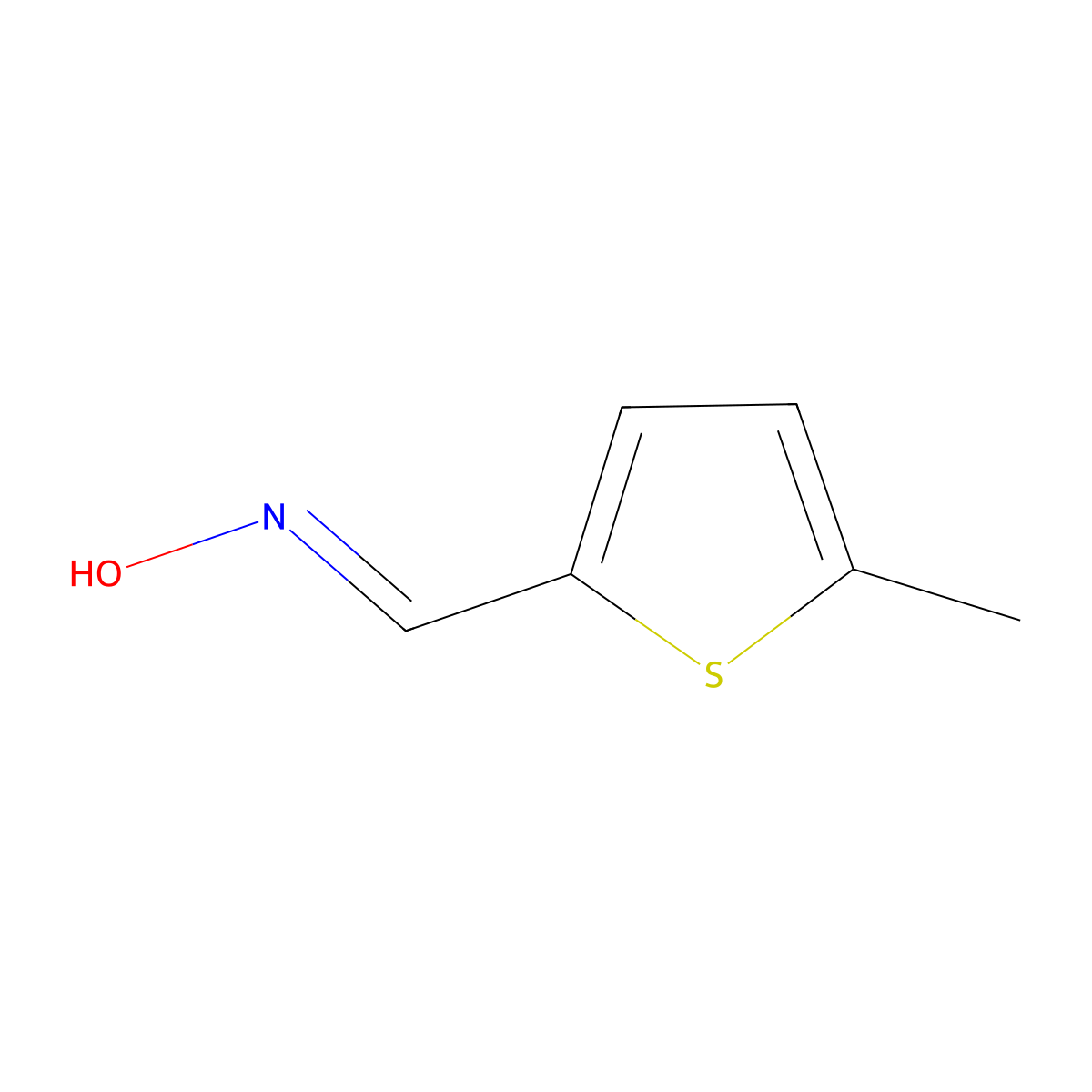 5-Methylthiophene-2-carbaldehyde oxime molecular structure, CAS 1887033-14-8