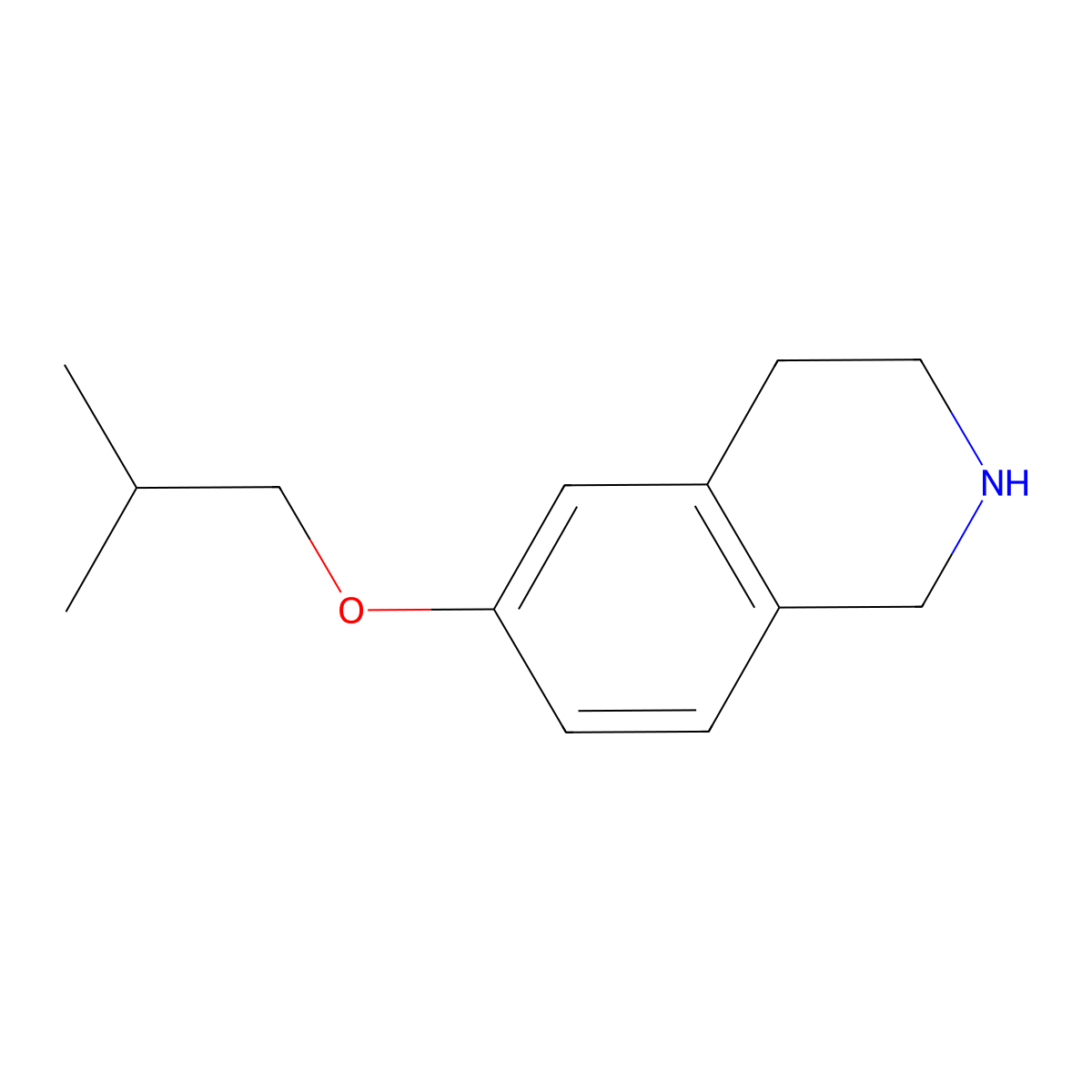 6-(2-Methylpropoxy)-1,2,3,4-tetrahydroisoquinoline molecular structure, CAS 1887036-56-7