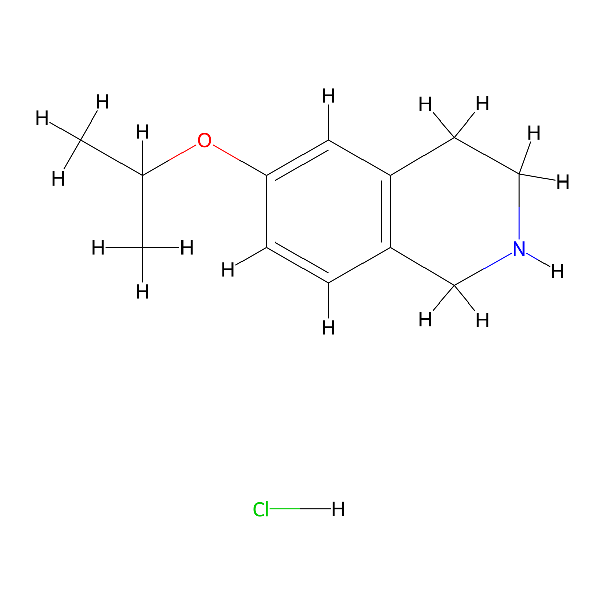 6-(Propan-2-yloxy)-1,2,3,4-tetrahydroisoquinoline hydrochloride molecular structure, CAS 1887036-66-9