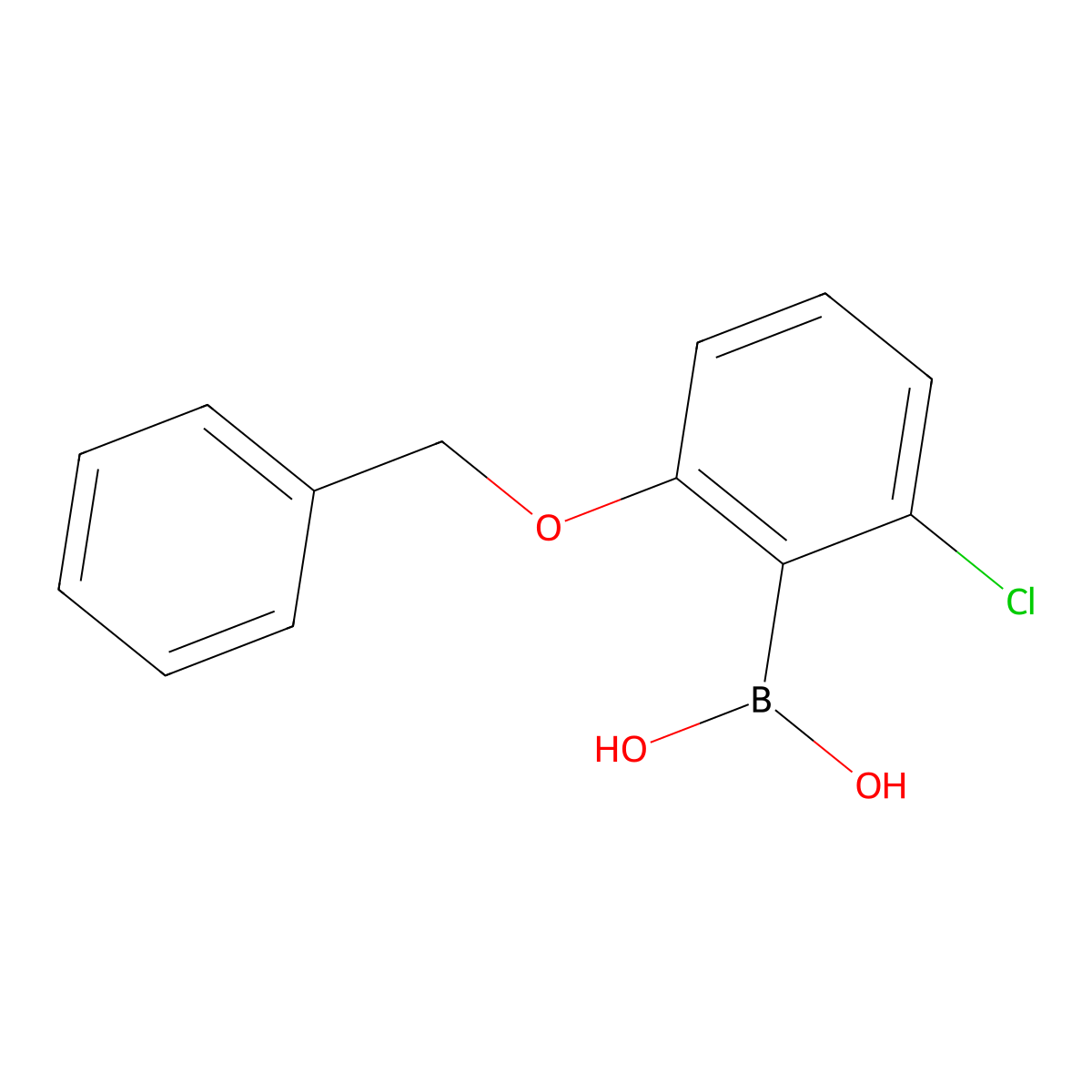 (2-(Benzyloxy)-6-chlorophenyl)boronic acid molecular structure, CAS 1887046-84-5