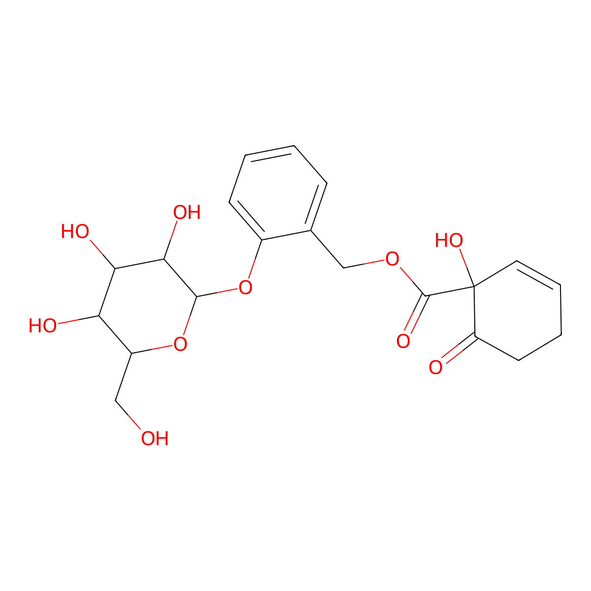 Salicortin molecular structure, CAS 1887055-63-1