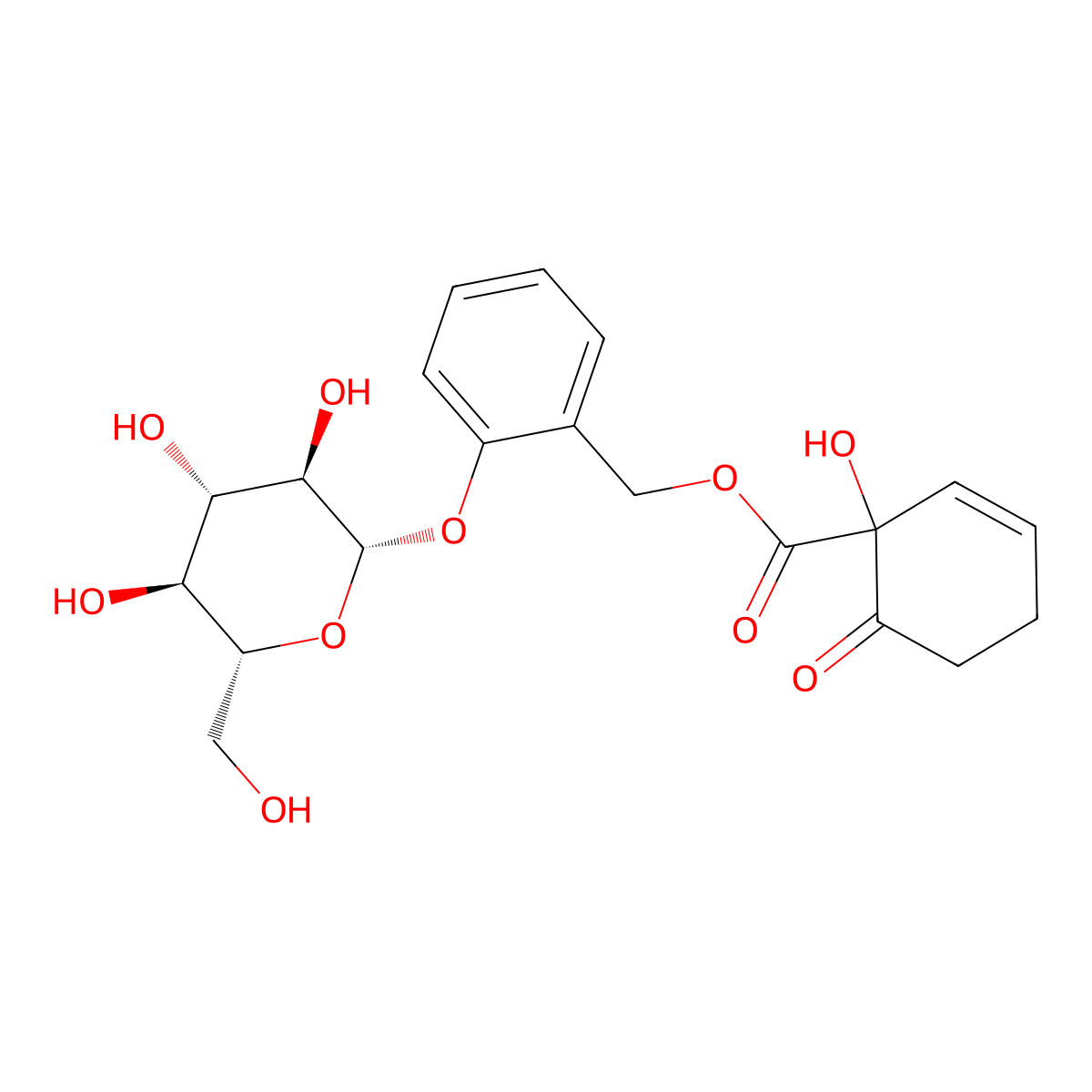 Salicortin molecular structure, CAS 1887055-63-1