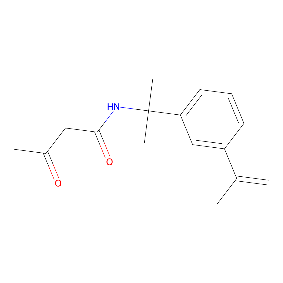 Butanamide, N-[1-methyl-1-[3-(1-methylethenyl)phenyl]ethyl]-3-oxo- molecular structure, CAS 188709-24-2