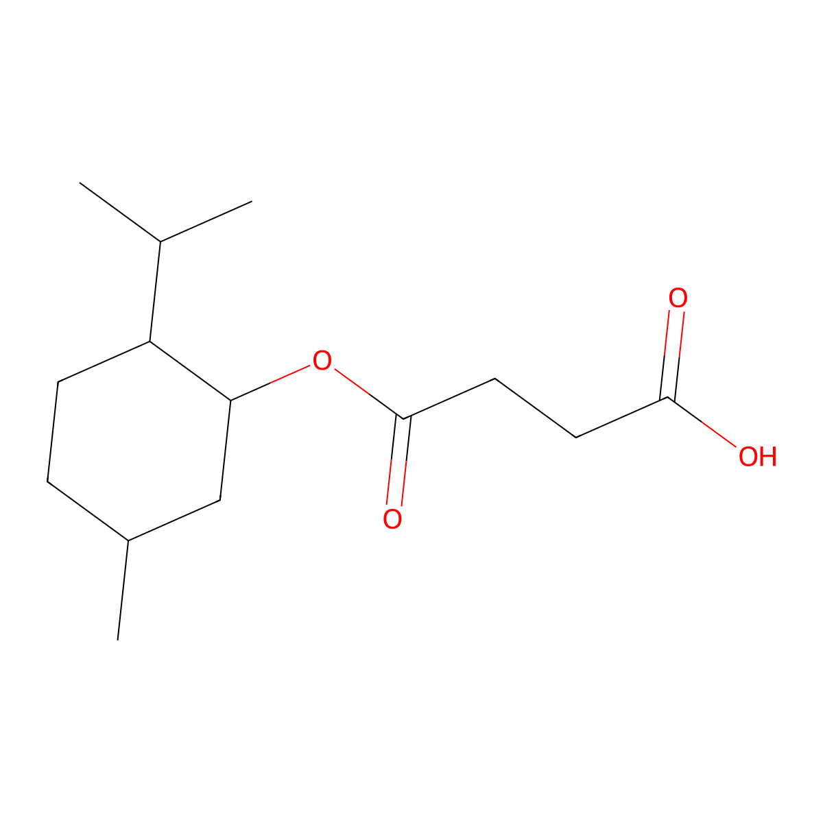 1-(5-Methyl-2-(1-methylethyl)cyclohexyl) hydrogen butanedioate molecular structure, CAS 188709-97-9