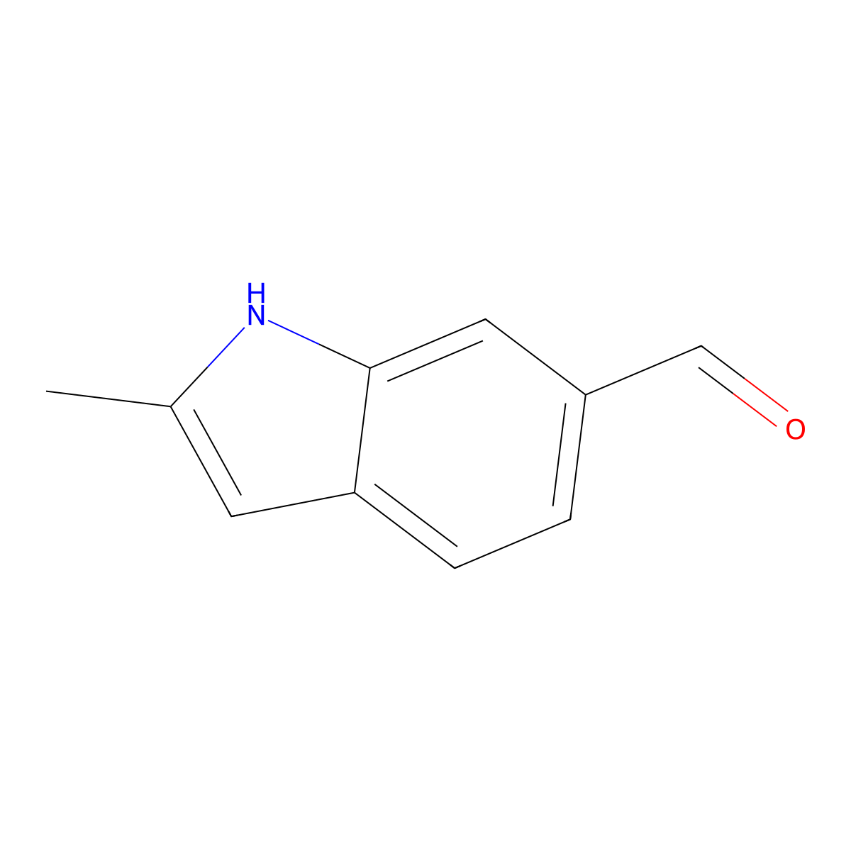 2-Methyl-1H-indole-6-carbaldehyde molecular structure, CAS 18871-11-9