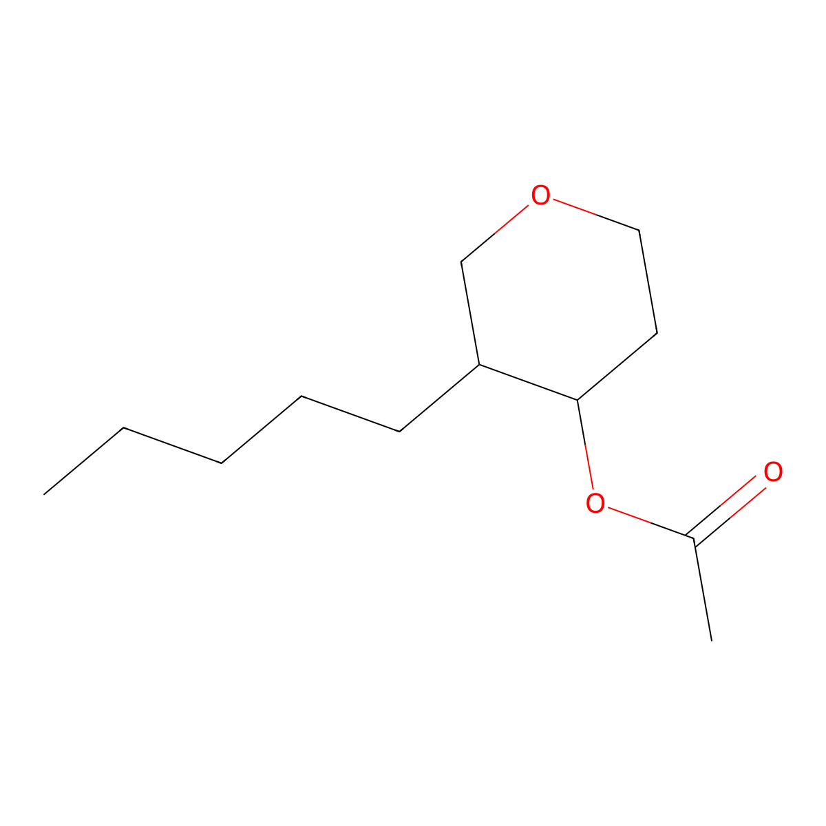 4-Acetoxy-3-pentyltetrahydropyran molecular structure, CAS 18871-14-2