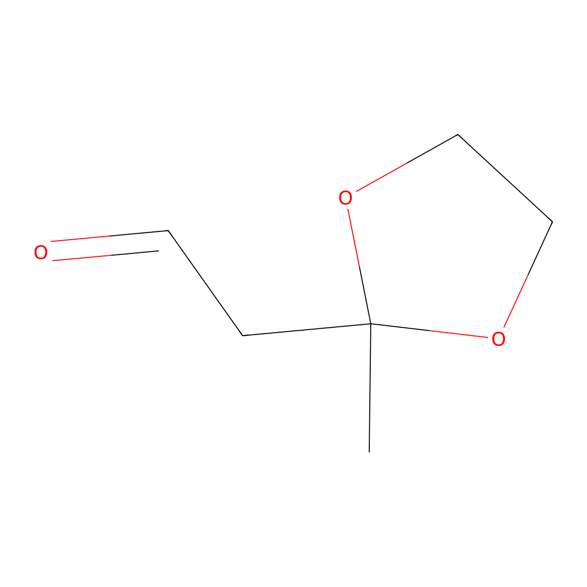 2-(2-Methyl-1,3-dioxolan-2-yl)acetaldehyde molecular structure, CAS 18871-63-1