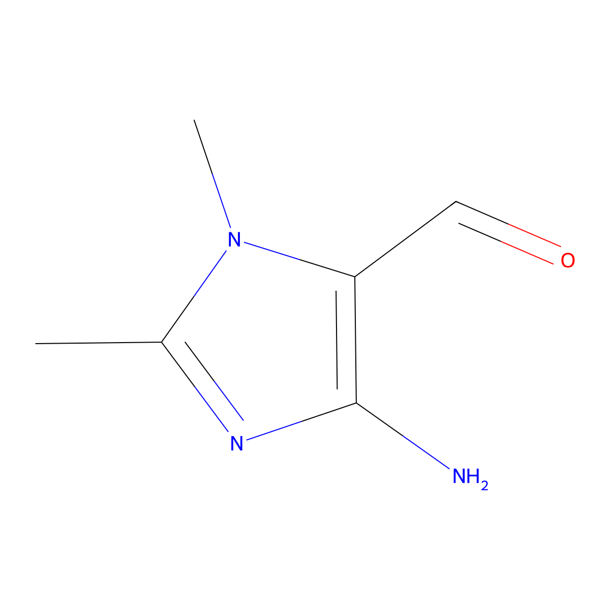 4-Amino-1,2-dimethyl-1H-imidazole-5-carbaldehyde molecular structure, CAS 188710-70-5