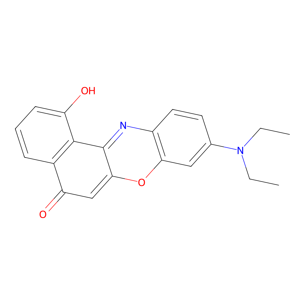 8-(diethylamino)-3-hydroxy-12H-10-oxa-5-azatetraphen-12-one molecular structure, CAS 188712-74-5