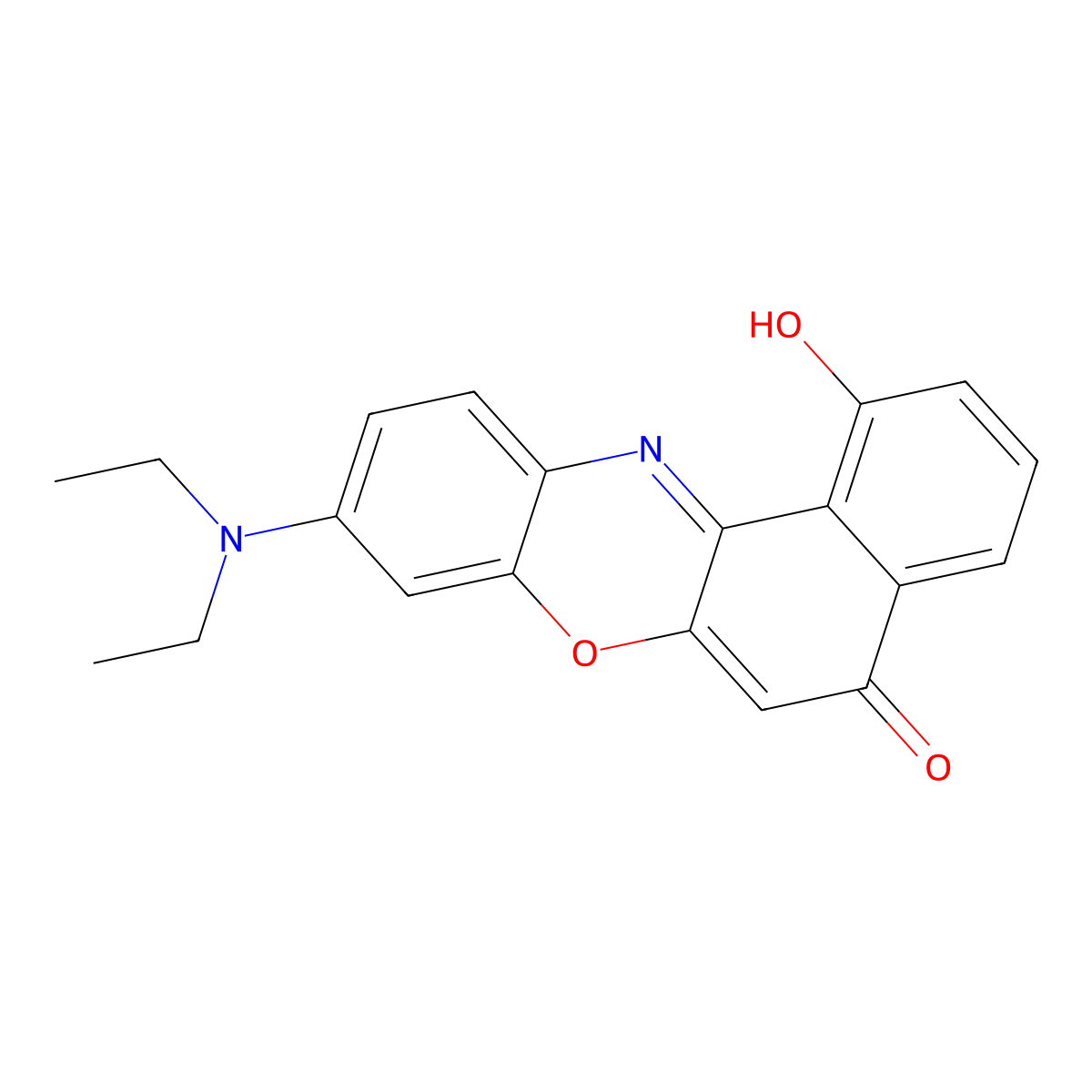 8-(diethylamino)-3-hydroxy-12H-10-oxa-5-azatetraphen-12-one molecular structure, CAS 188712-74-5