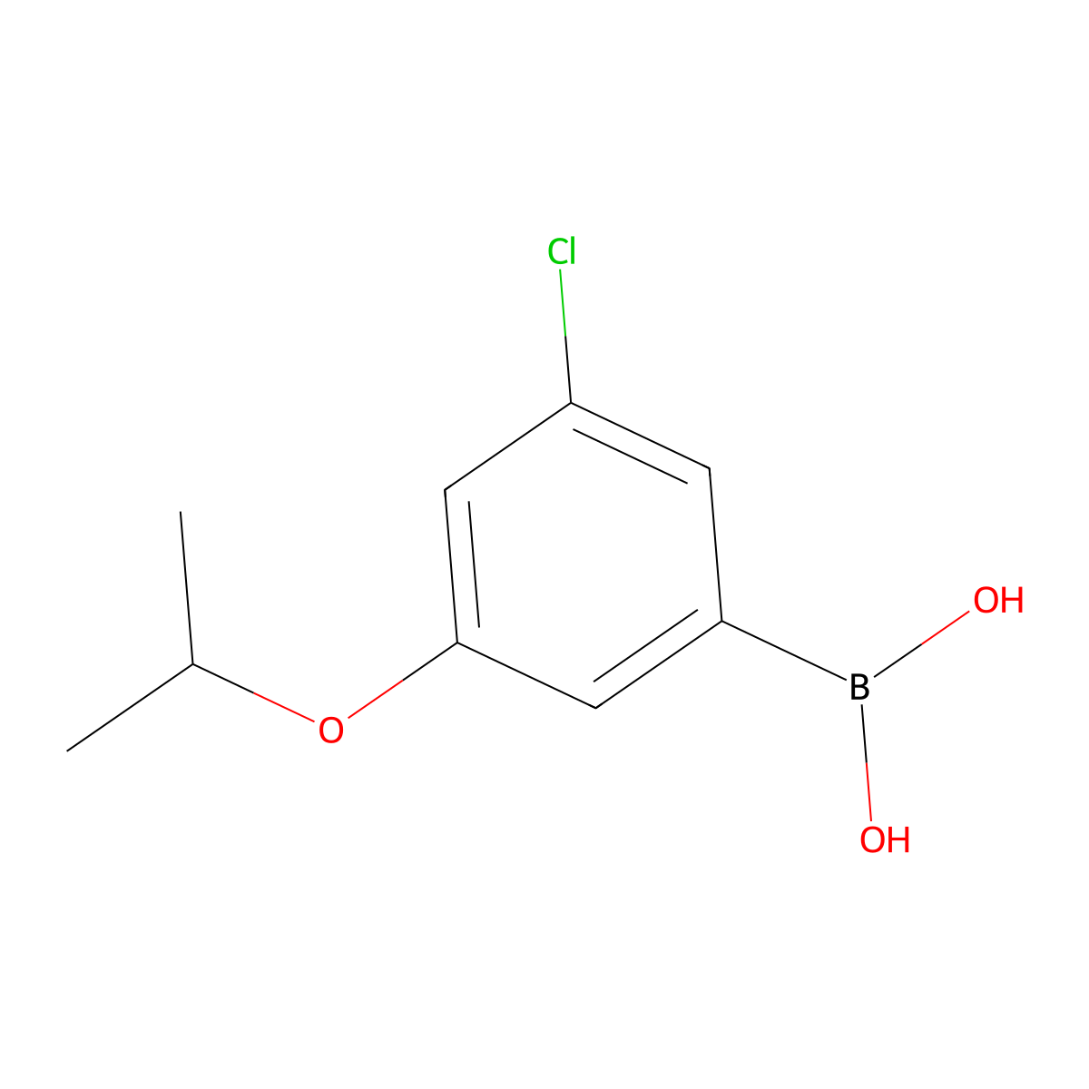 (3-Chloro-5-isopropoxyphenyl)boronic acid molecular structure, CAS 1887126-63-7