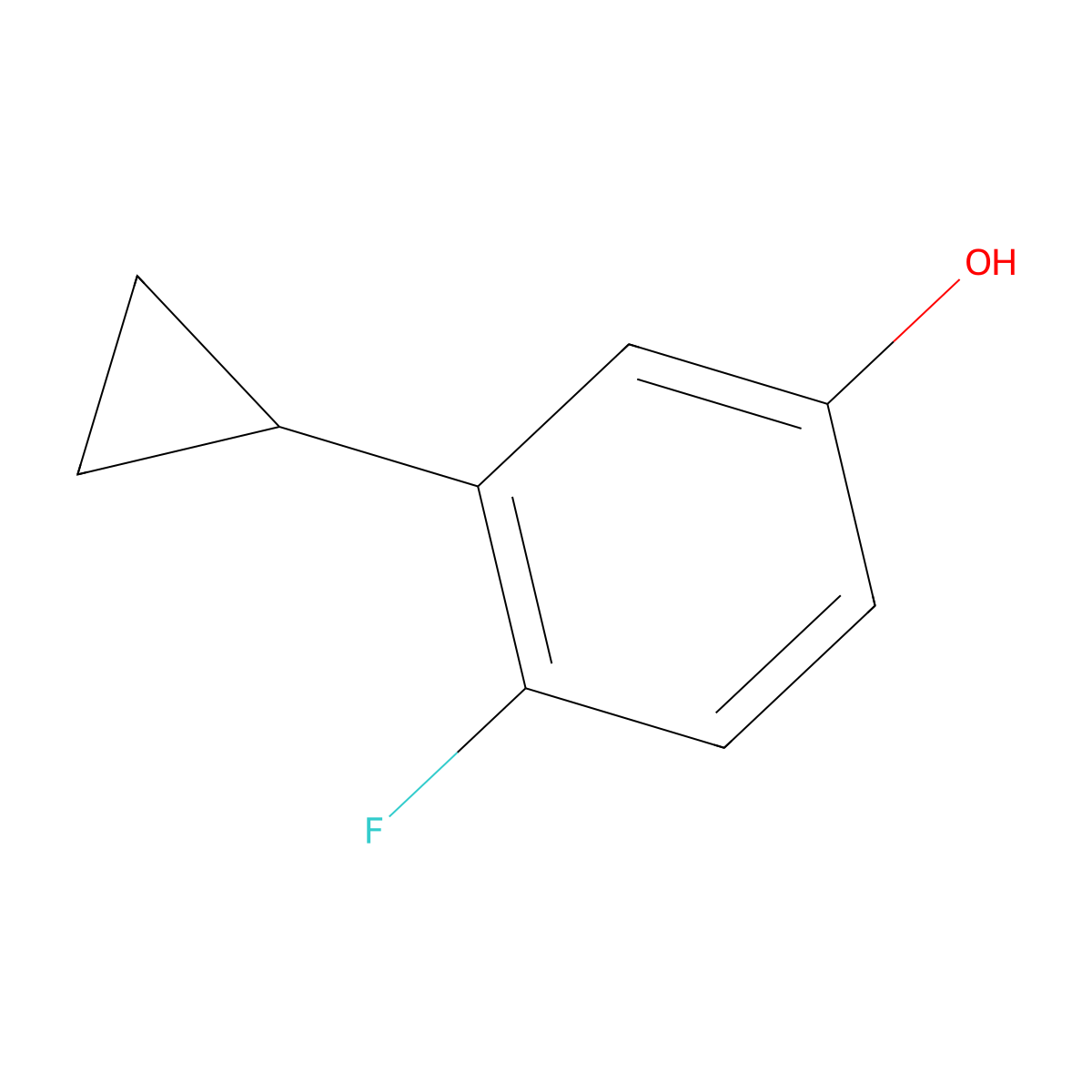 4-Fluoro-3-cyclopropylphenol molecular structure, CAS 1887175-94-1
