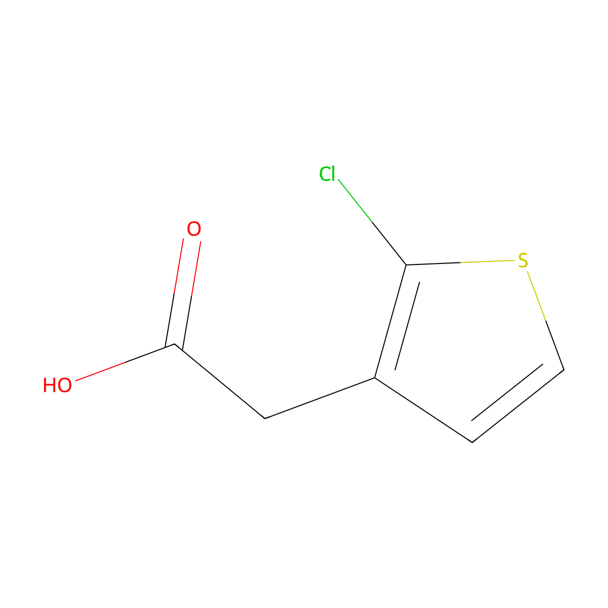 2-(2-Chlorothiophen-3-yl)acetic acid molecular structure, CAS 188718-23-2