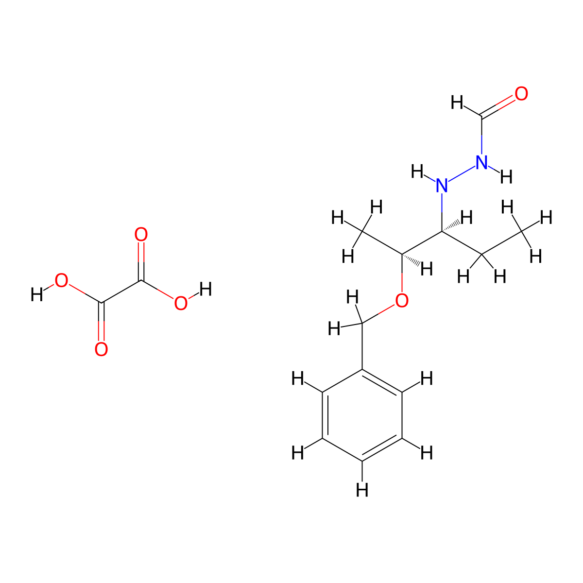 N'-((2S,3S)-2-(Benzyloxy)pentan-3-yl)formohydrazide oxalate molecular structure, CAS 1887197-42-3