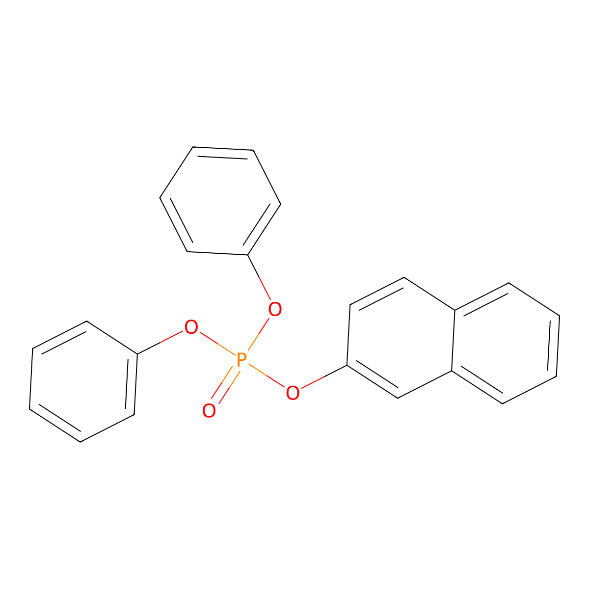 Naphthalen-2-yl diphenyl phosphate molecular structure, CAS 18872-49-6