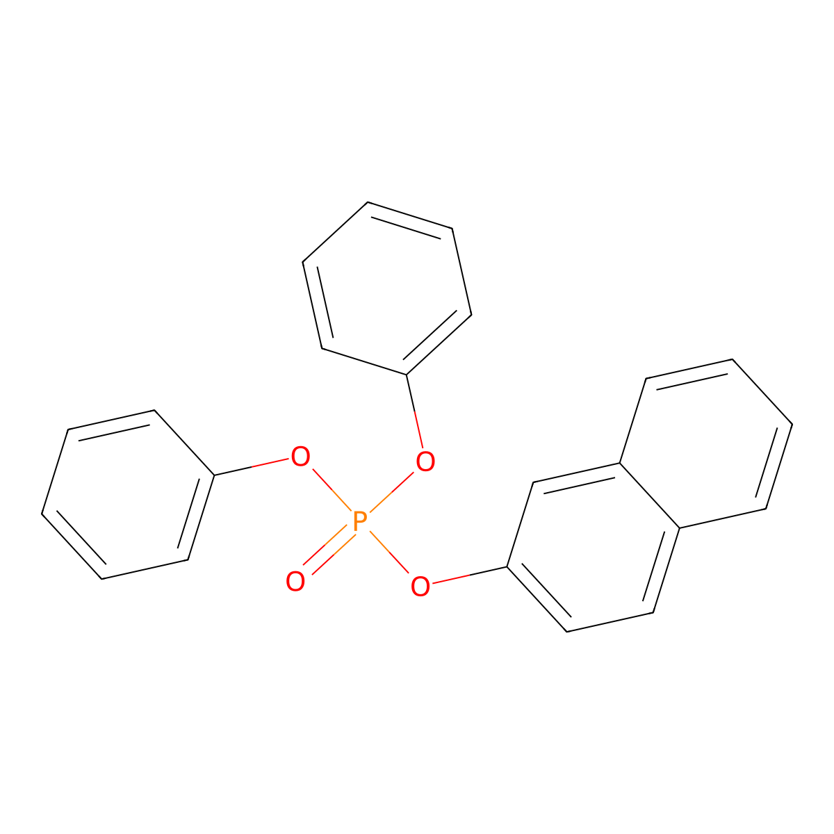 Naphthalen-2-yl diphenyl phosphate molecular structure, CAS 18872-49-6