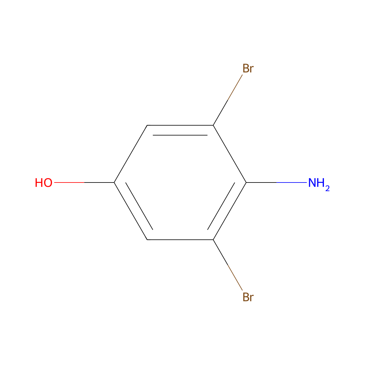 4-Amino-3,5-dibromophenol molecular structure, CAS 188721-64-4