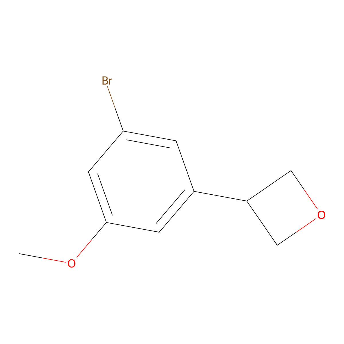 3-(3-Bromo-5-methoxyphenyl)oxetane molecular structure, CAS 1887220-67-8