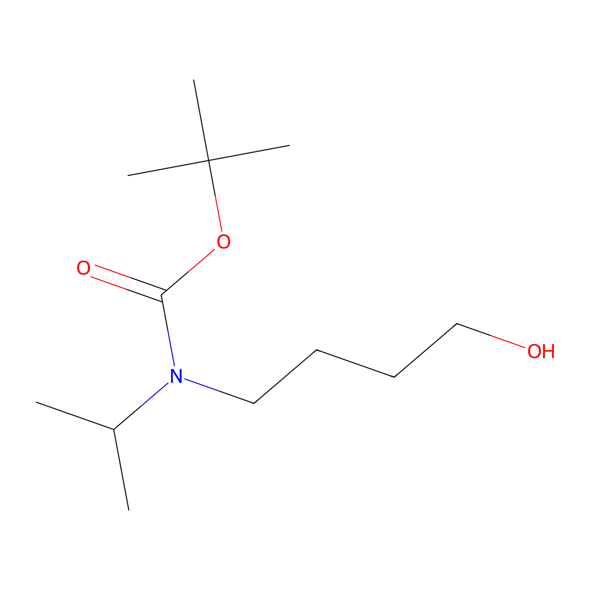 tert-butyl N-(4-hydroxybutyl)-N-(propan-2-yl)carbamate molecular structure, CAS 188723-57-1
