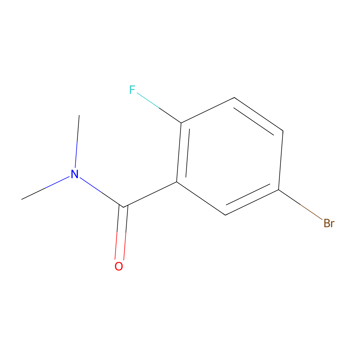 5-bromo-2-fluoro-N,N-dimethylbenzamide molecular structure, CAS 188723-78-6