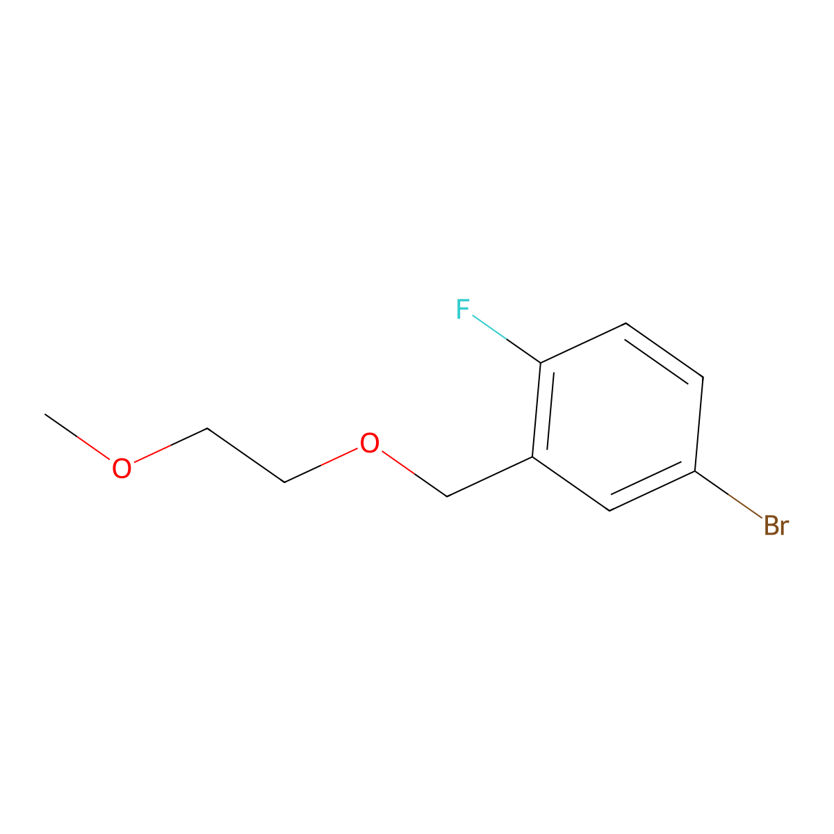 4-Bromo-1-fluoro-2-((2-methoxyethoxy)methyl)benzene molecular structure, CAS 188723-93-5