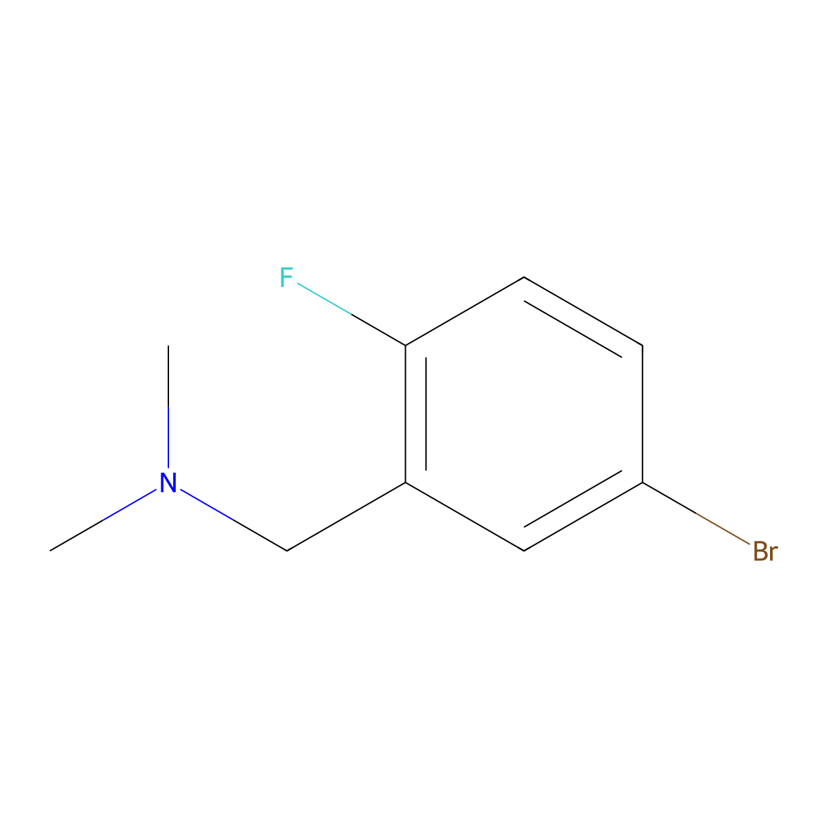 4-Bromo-2-(dimethylaminomethyl)-1-fluorobenzene molecular structure, CAS 188723-95-7