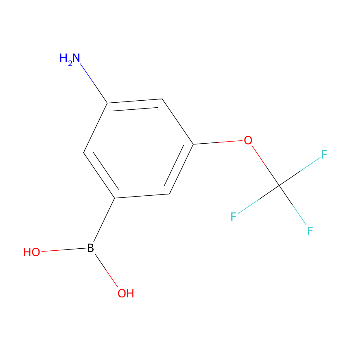 [3-Amino-5-(trifluoromethoxy)phenyl]boronic acid molecular structure, CAS 1887240-34-7