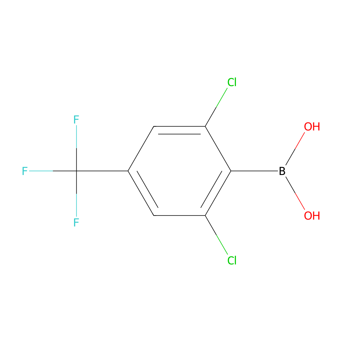 [2,6-Dichloro-4-(trifluoromethyl)phenyl]boronic acid molecular structure, CAS 1887240-36-9