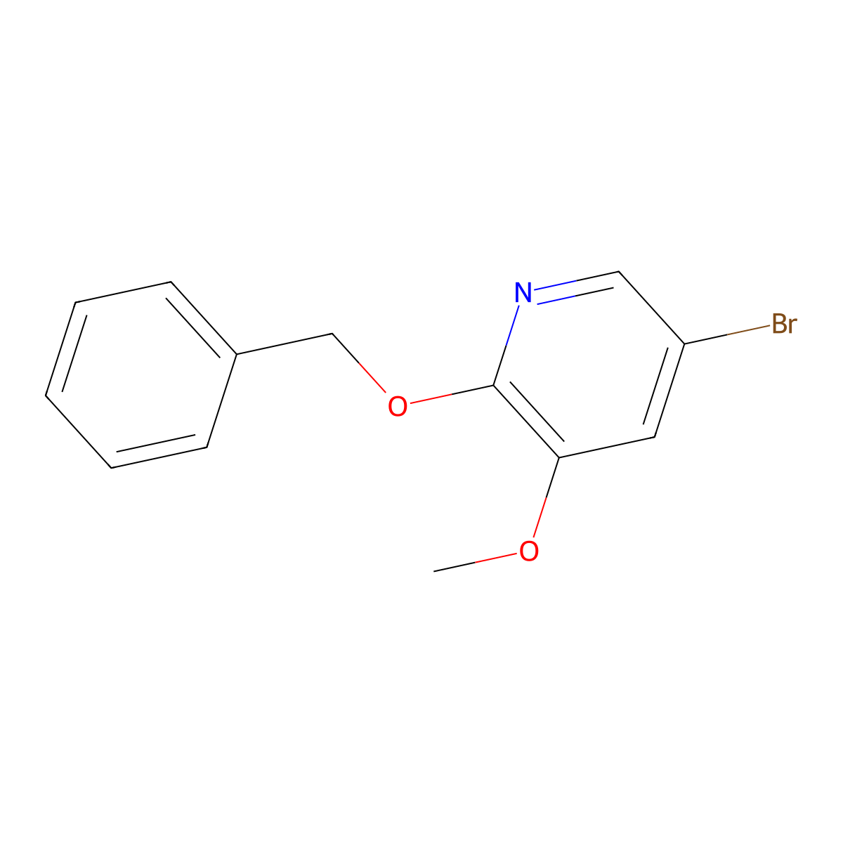 2-(Benzyloxy)-5-bromo-3-methoxypyridine molecular structure, CAS 1887247-39-3