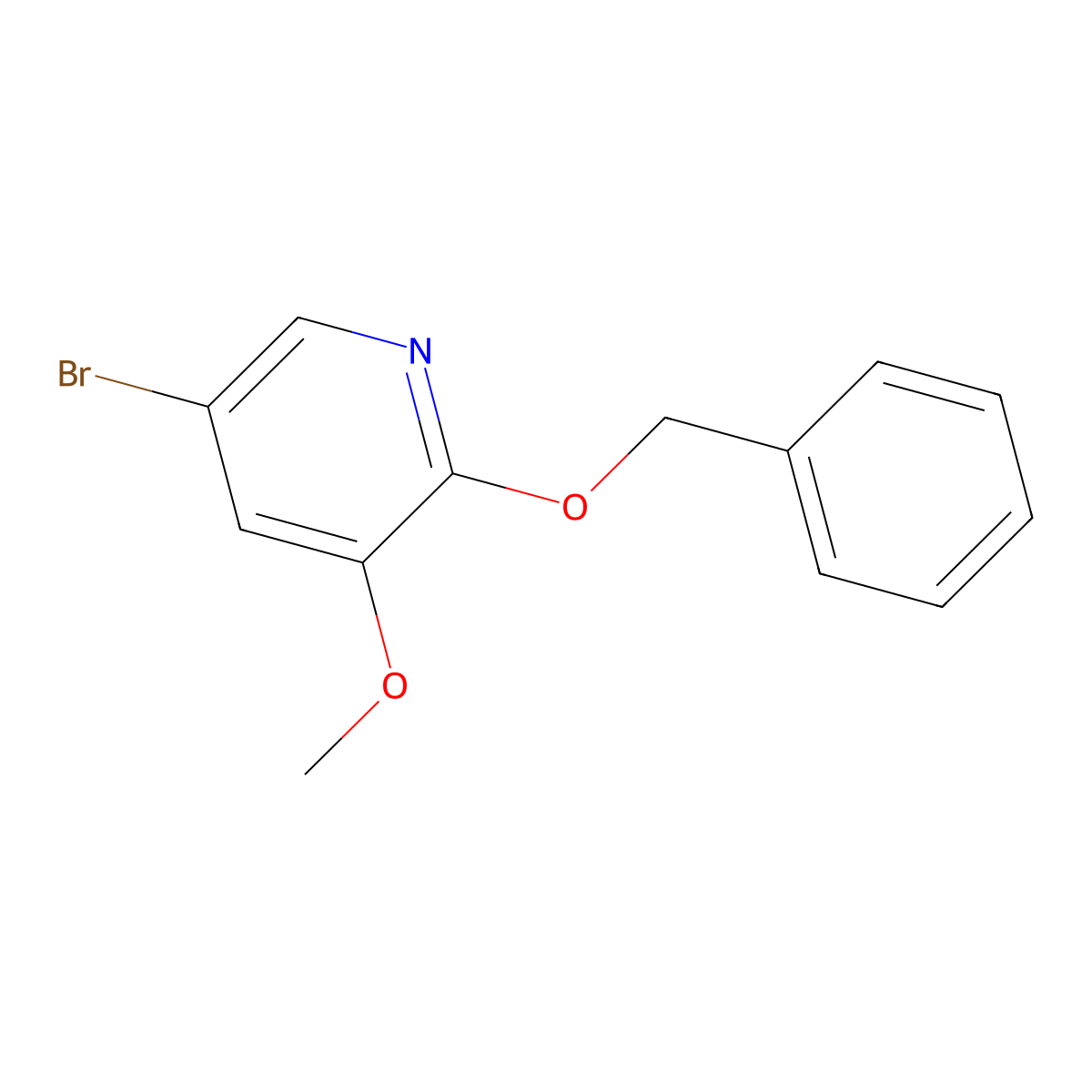 2-(Benzyloxy)-5-bromo-3-methoxypyridine molecular structure, CAS 1887247-39-3