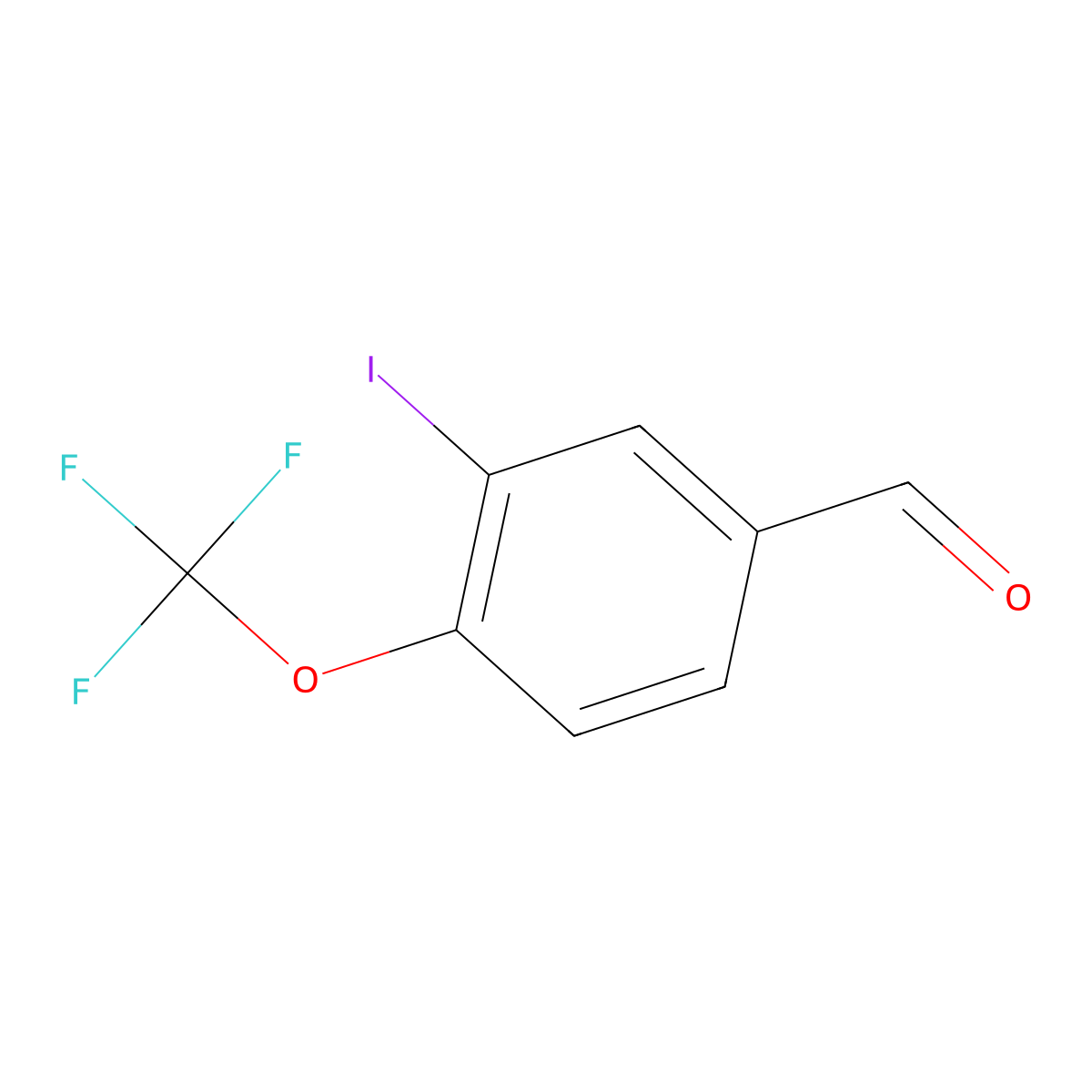 3-Iodo-4-(trifluoromethoxy)benzaldehyde molecular structure, CAS 188725-98-6