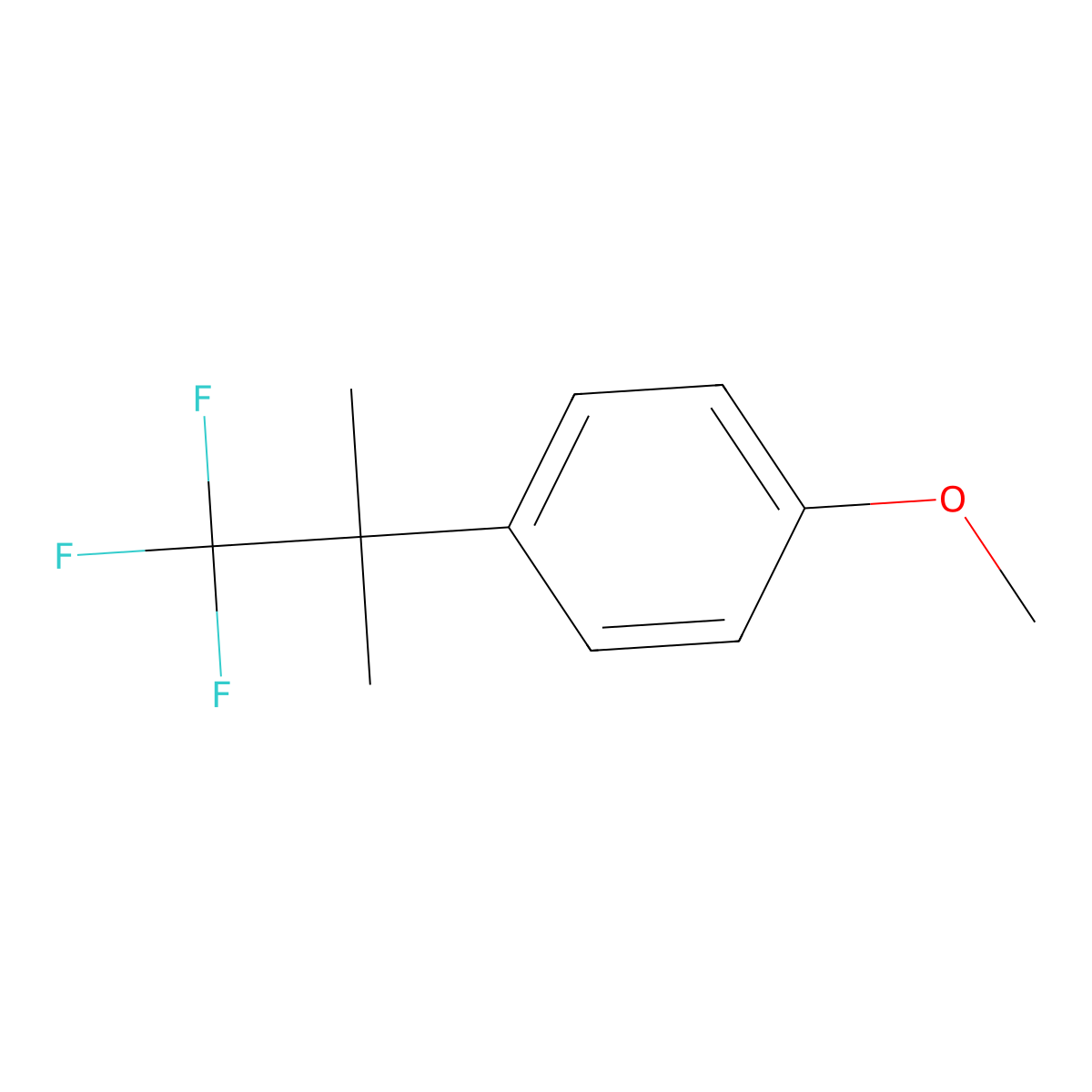 1-Methoxy-4-(1,1,1-trifluoro-2-methylpropan-2-yl)benzene molecular structure, CAS 188726-21-8
