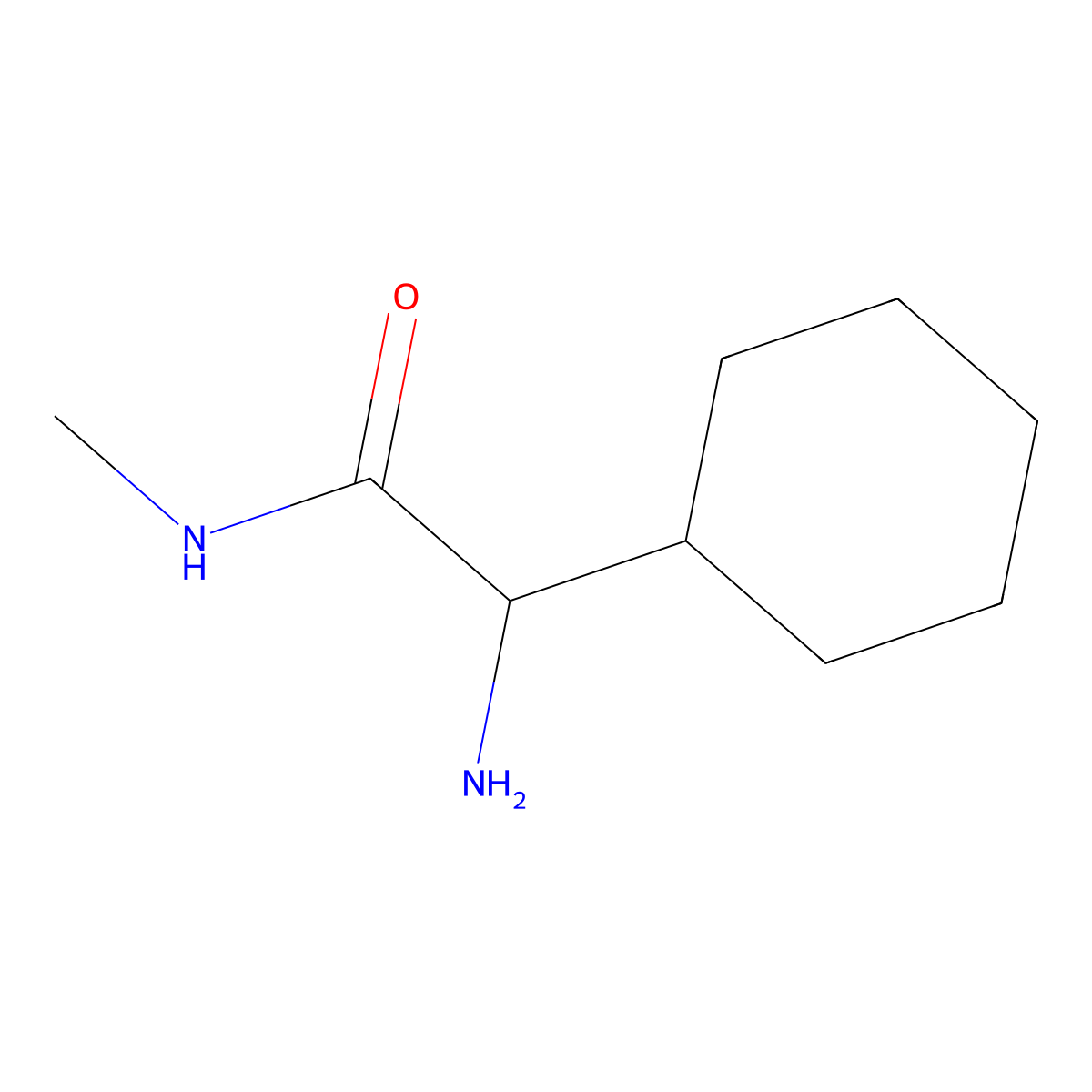 (2S)-2-amino-2-cyclohexyl-N-methylacetamide molecular structure, CAS 188728-68-9