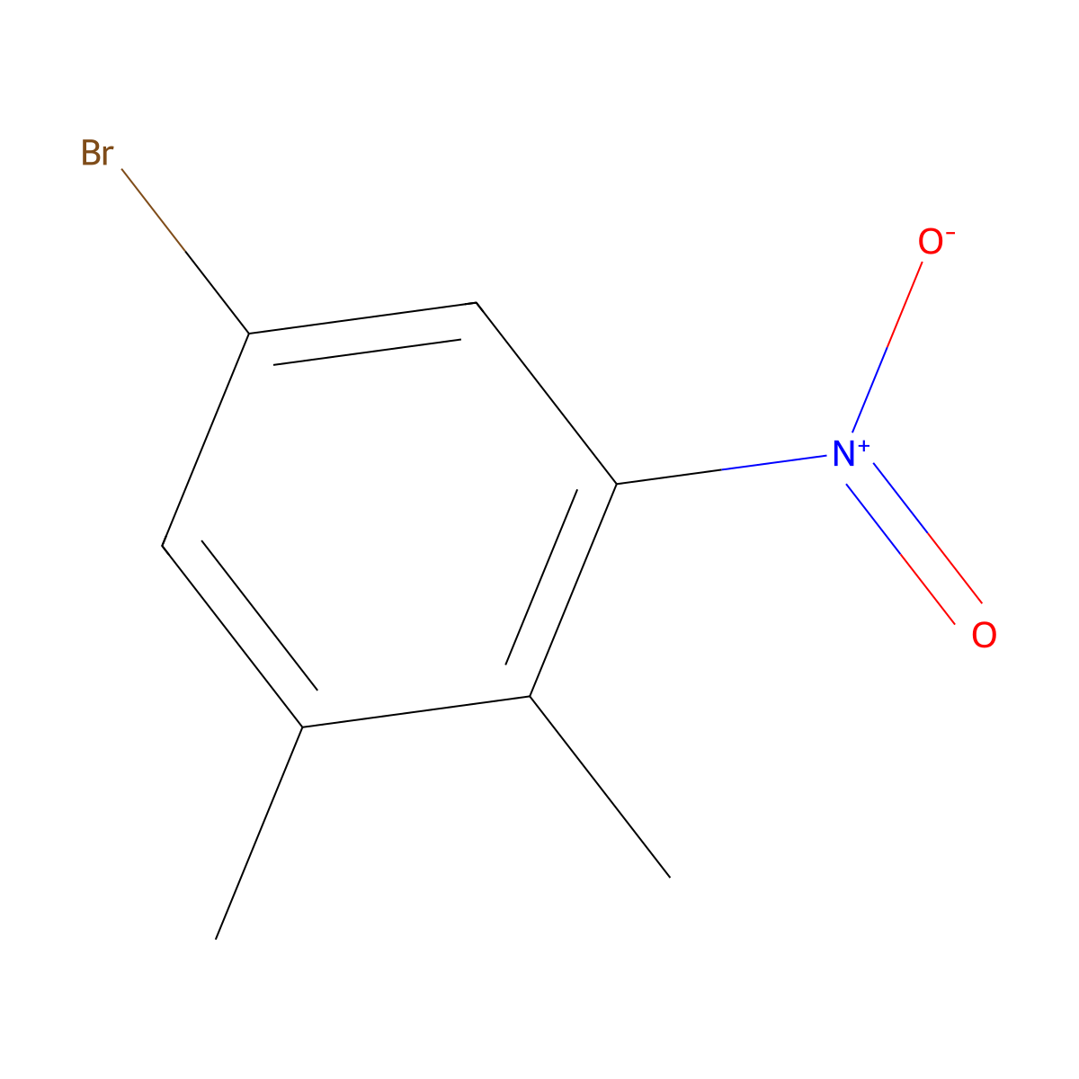5-Bromo-1,2-dimethyl-3-nitrobenzene molecular structure, CAS 18873-95-5