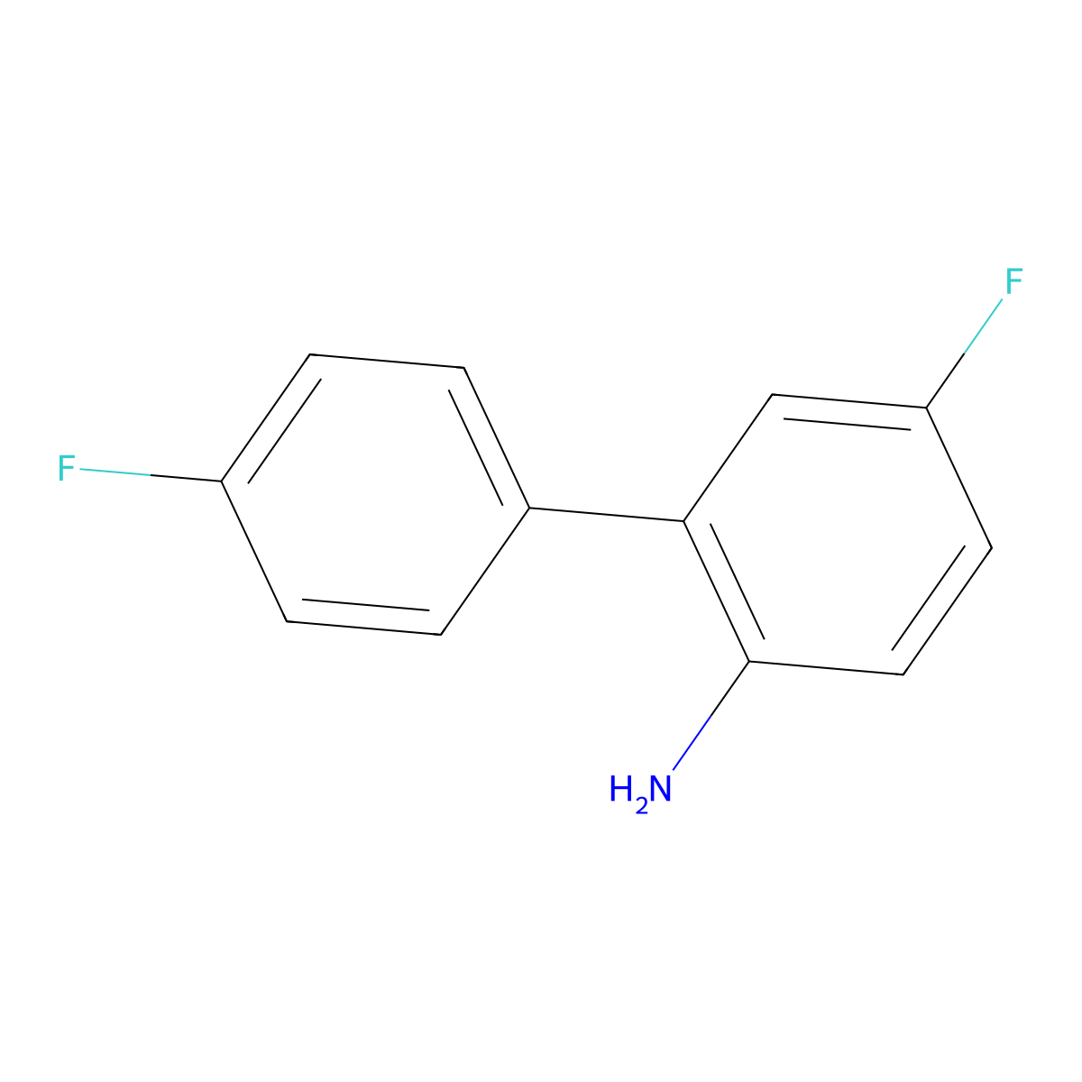4-Fluoro-2-(4-fluorophenyl)aniline molecular structure, CAS 188731-35-3