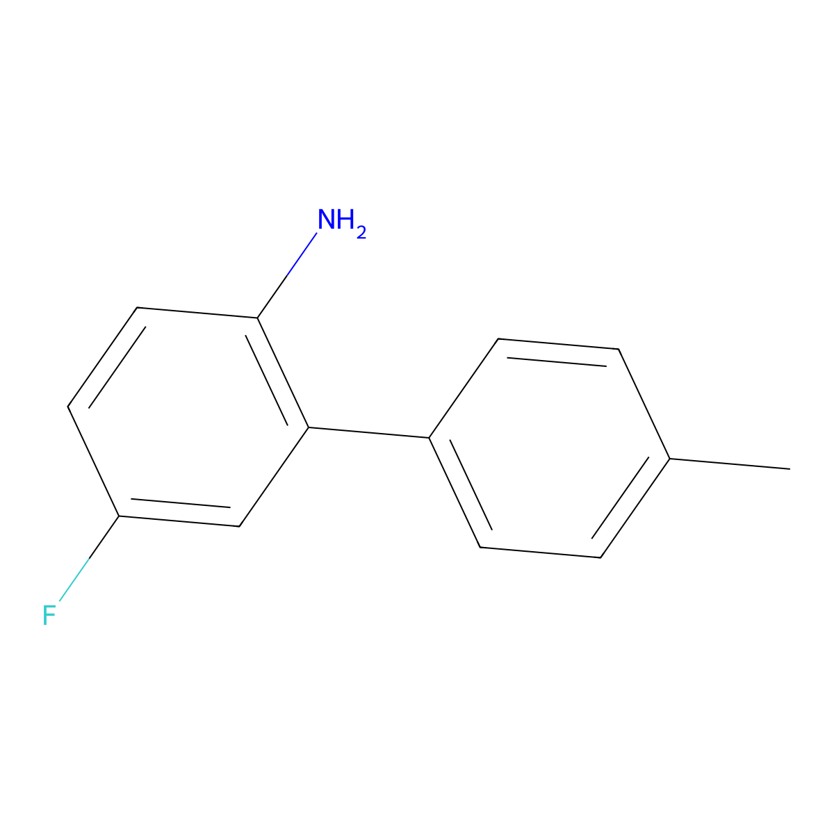 5-Fluoro-4'-methyl-[1,1'-biphenyl]-2-amine molecular structure, CAS 188731-36-4