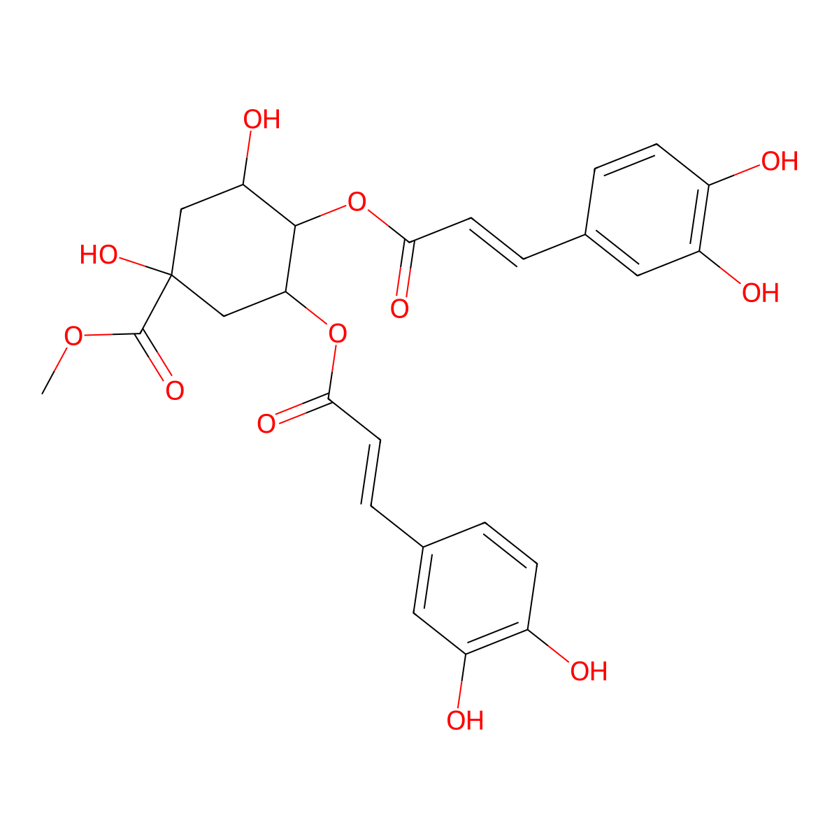 3,4-O-Trans-Caffeoylquinic Acid Methyl Ester molecular structure, CAS 188742-80-5