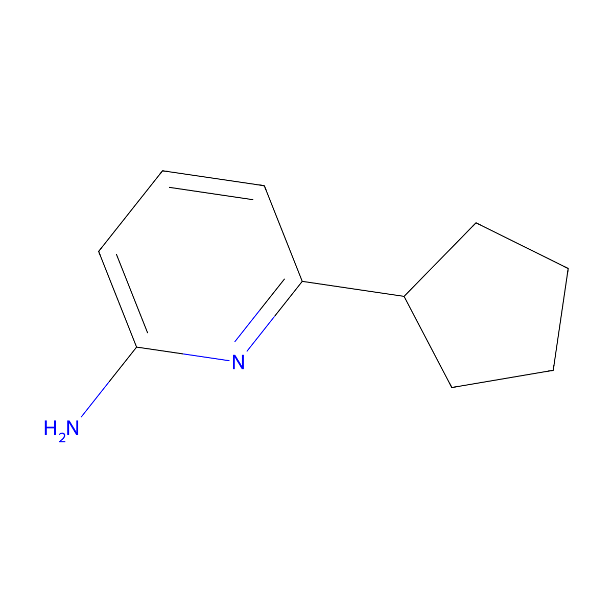 2-Amino-6-cyclopentylpyridine molecular structure, CAS 188747-99-1